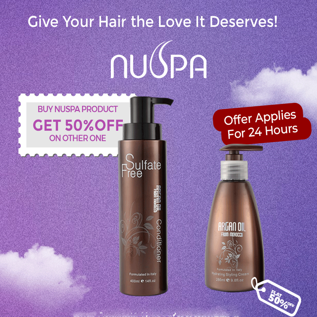 Buy Nuspa Argan Oil Shampoo Get 50% Off On Nuspa Argan Oil Hair Cream