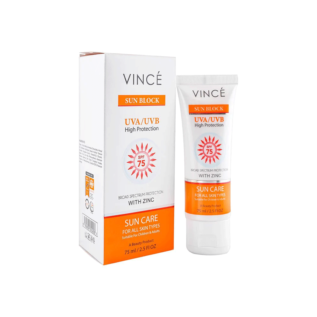 Vince SPF75 UVA & UVB High Protection Sunblock 75ml