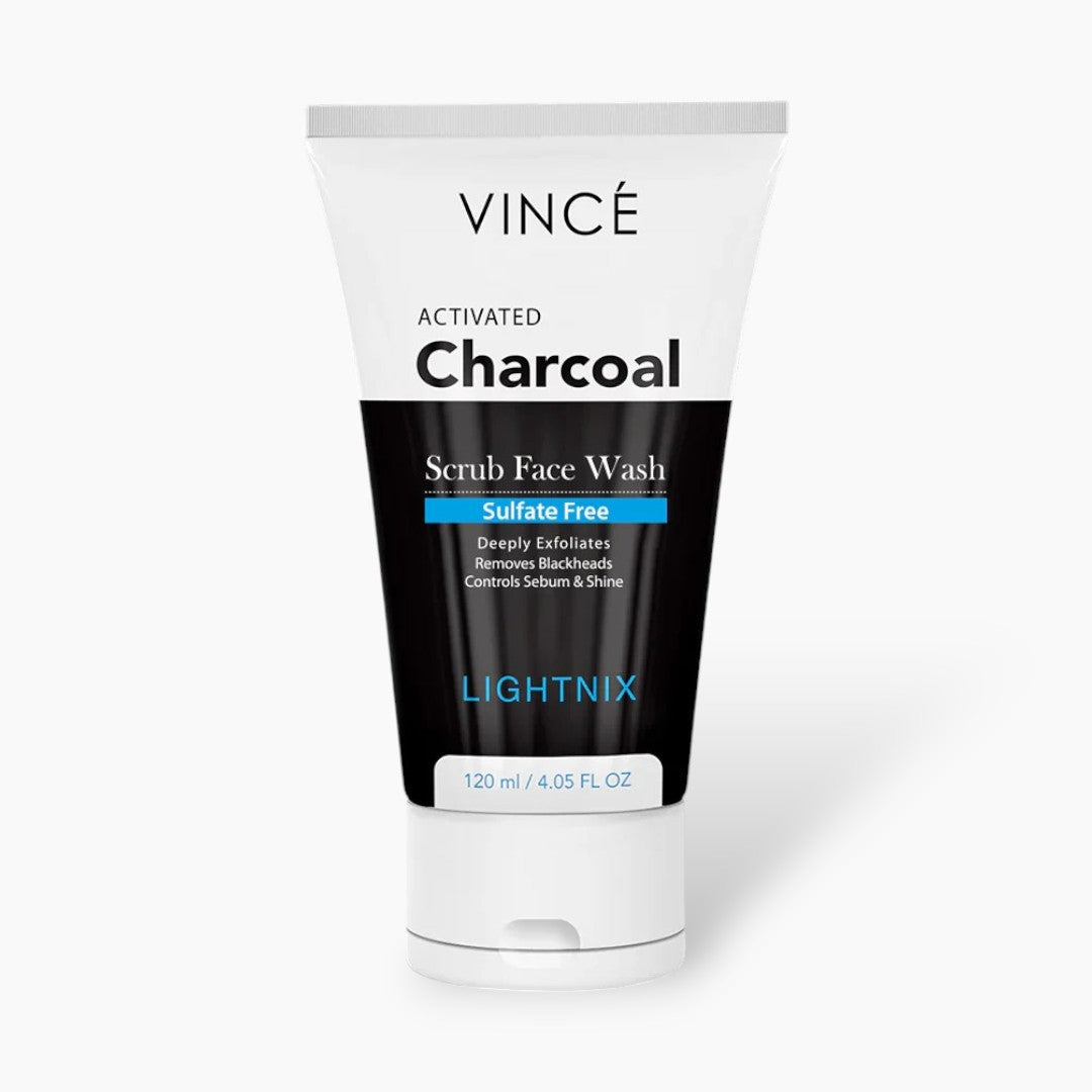 Vince Activated Charcoal Face Scrub 120ml