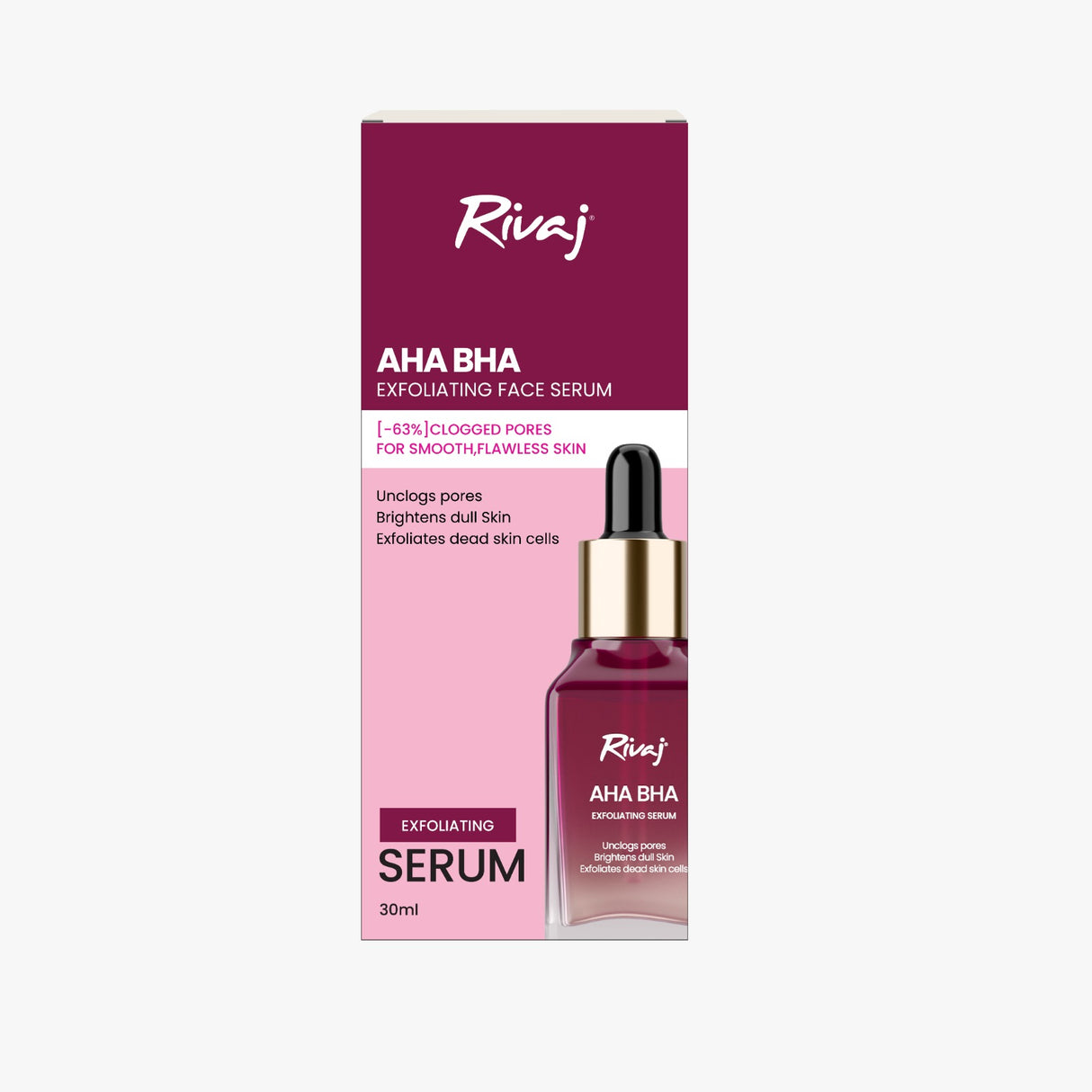 Rivaj AHA + BHA Exfoliating Face Serum 30ml