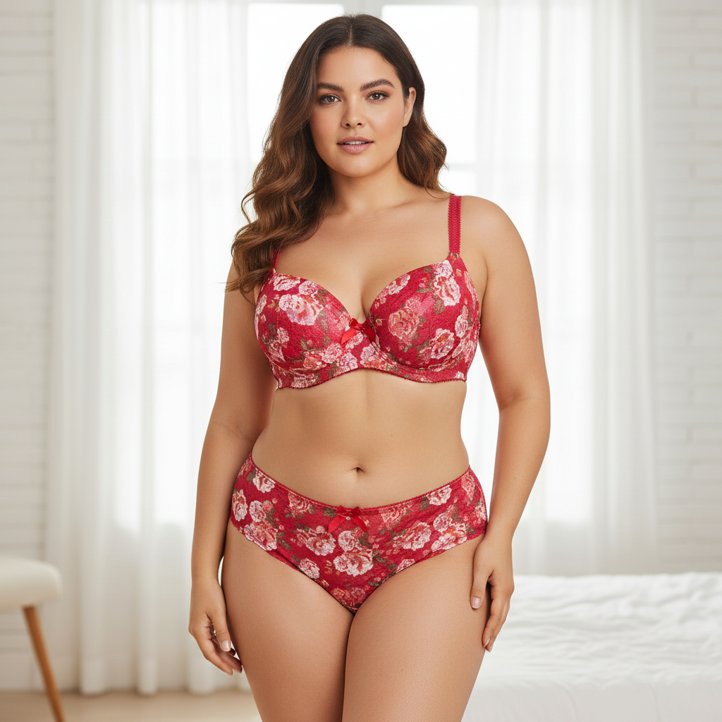 Belleza Lingerie Wire Padded Bra Set - 3347