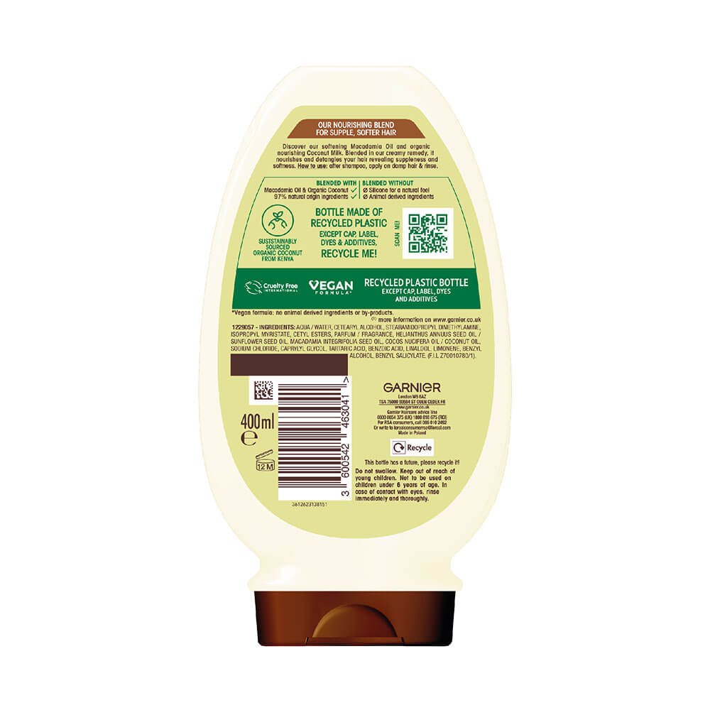 Garnier Ultimate Blends Coconut Milk & Macadamia Norshing Cond 400 ml
