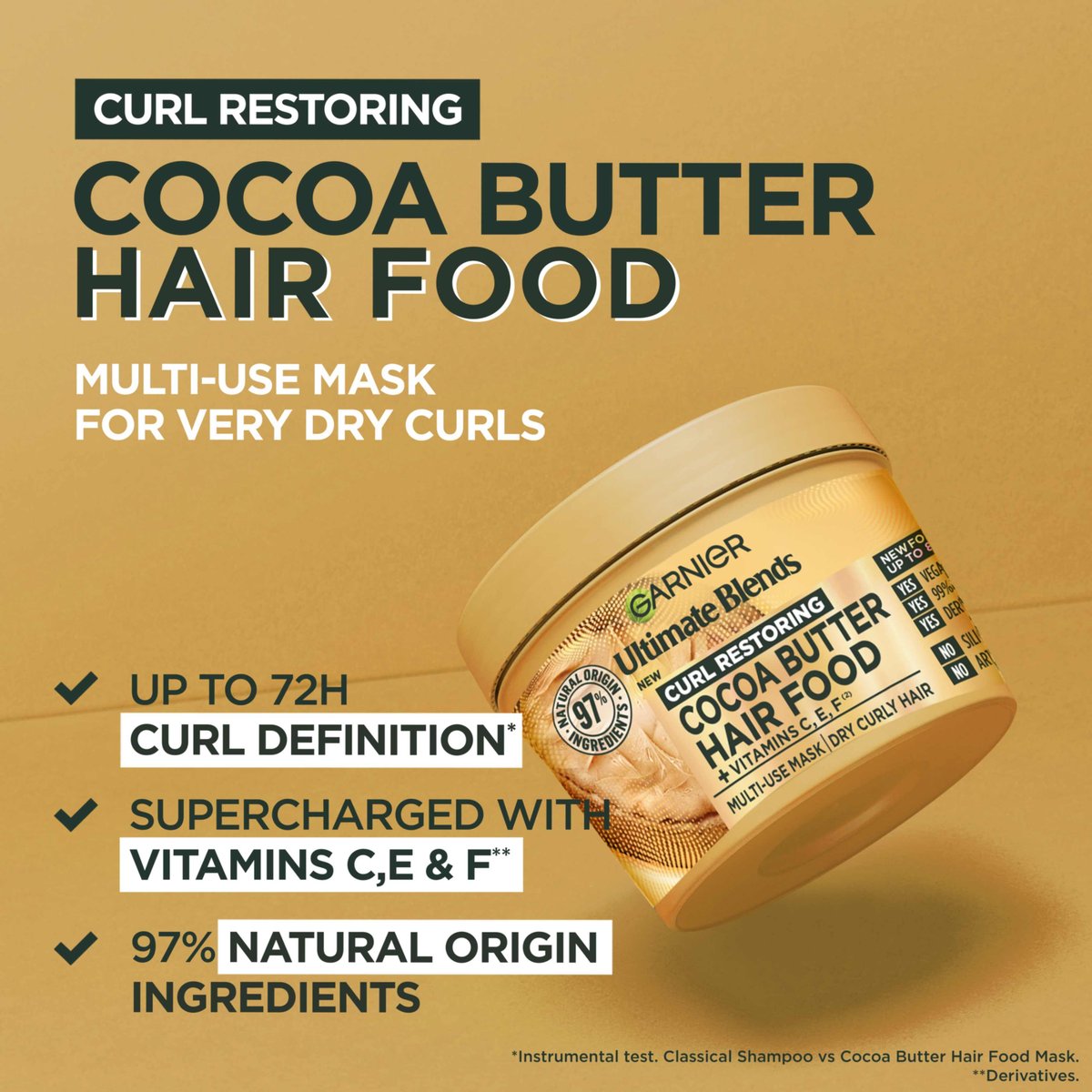 Garnier Ultimate Blends Cocoa Butter Curl Restoring Hair Food Mask 400 ml