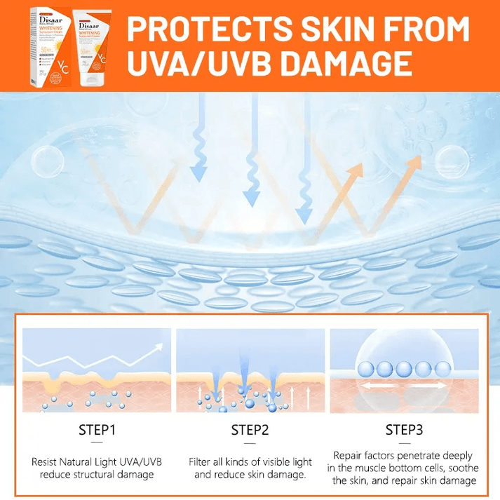 Disaar Whitening Vitamin C UV Protection SPF50 Sunscreen Cream 80g