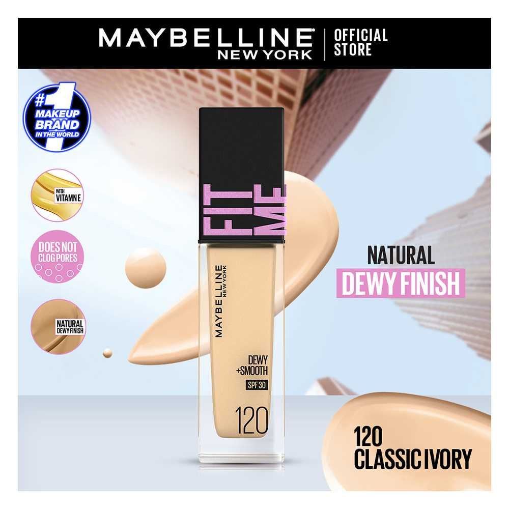 Maybelline Fit Me Dewy Pump Spf 120 Foundation 30ml