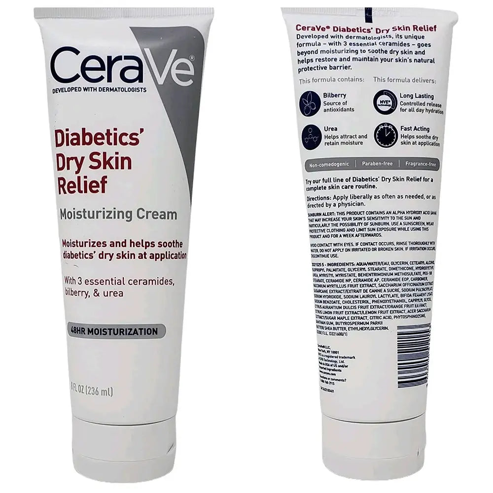 Cerave Diabetics Dry Skin Relief Moisturizing Cream 8OZ