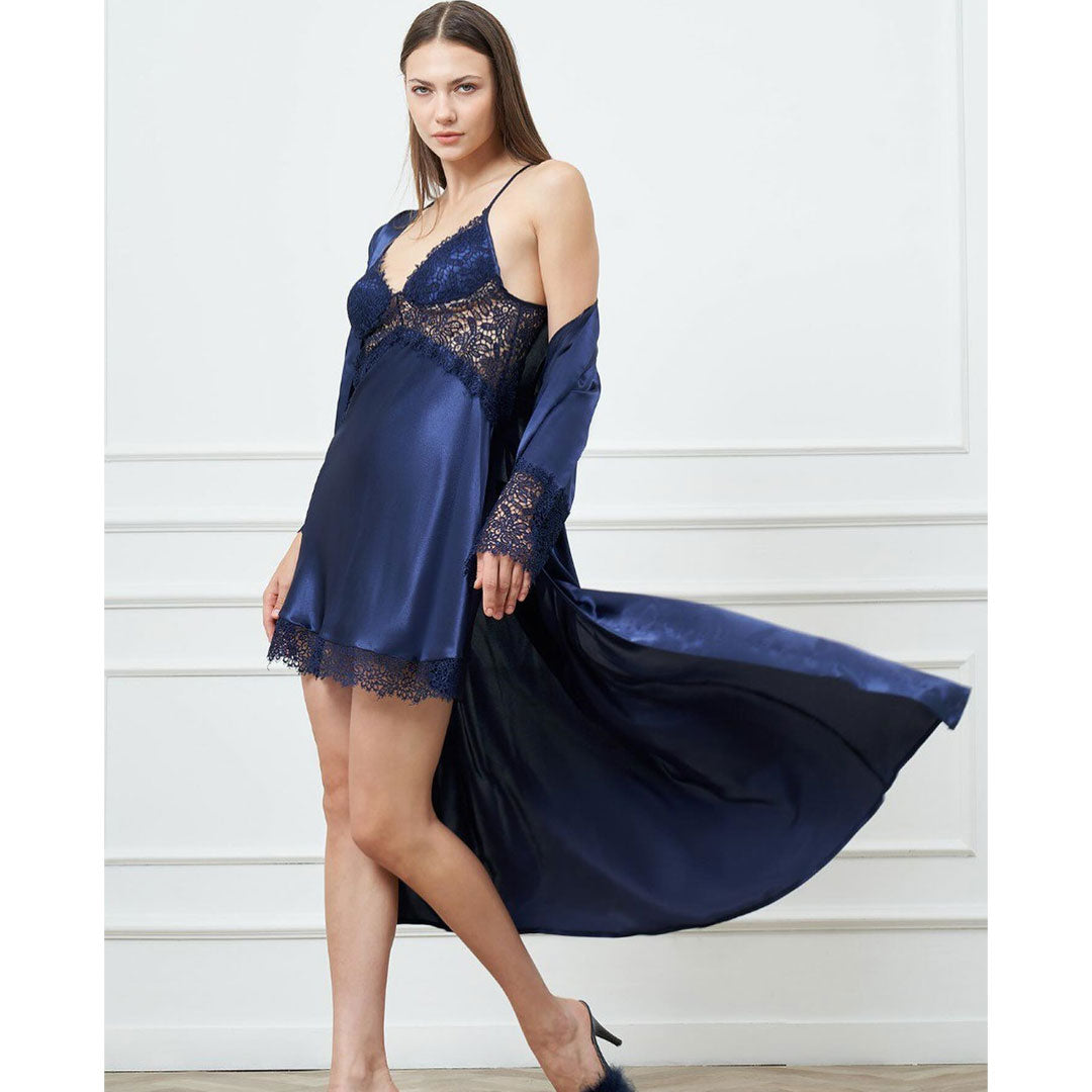 Belleza Lingerie Short Nighty With Robe - 7655