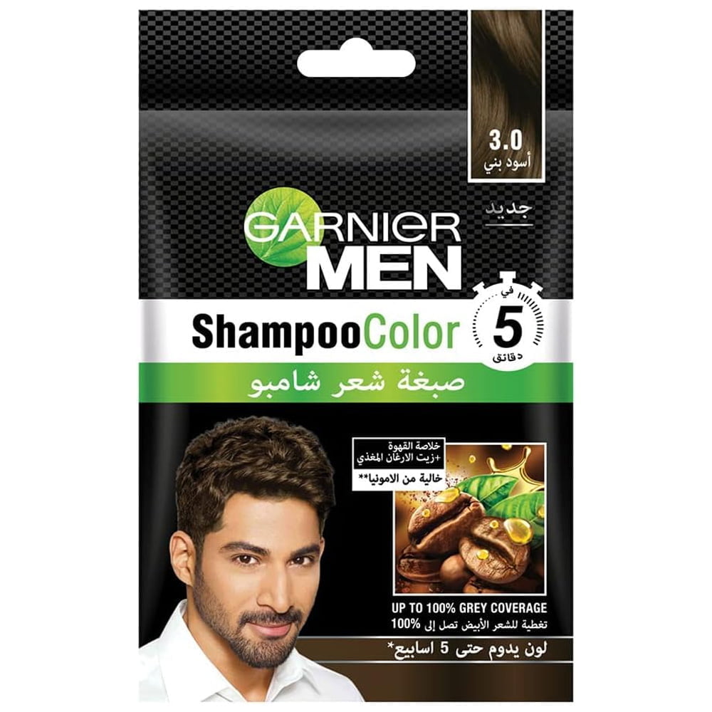 Garnier Men Color Shampoo 10ml - 3.0 Black Brown
