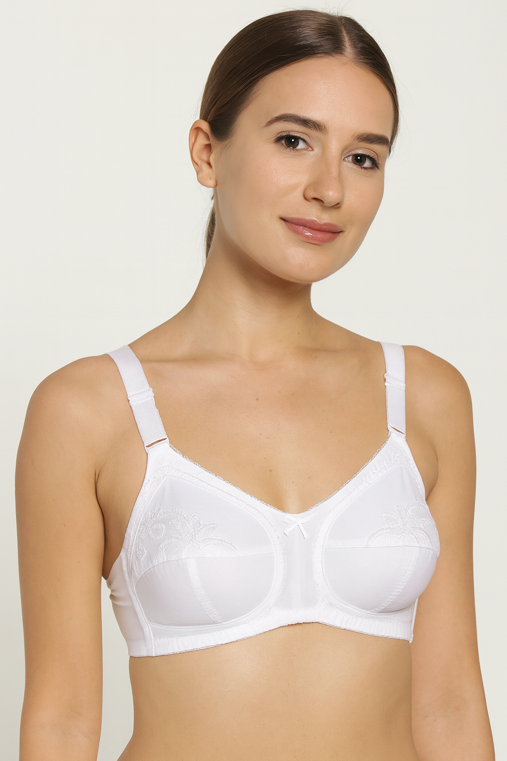 Belleza Lingerie Classic Cotton Bra - White