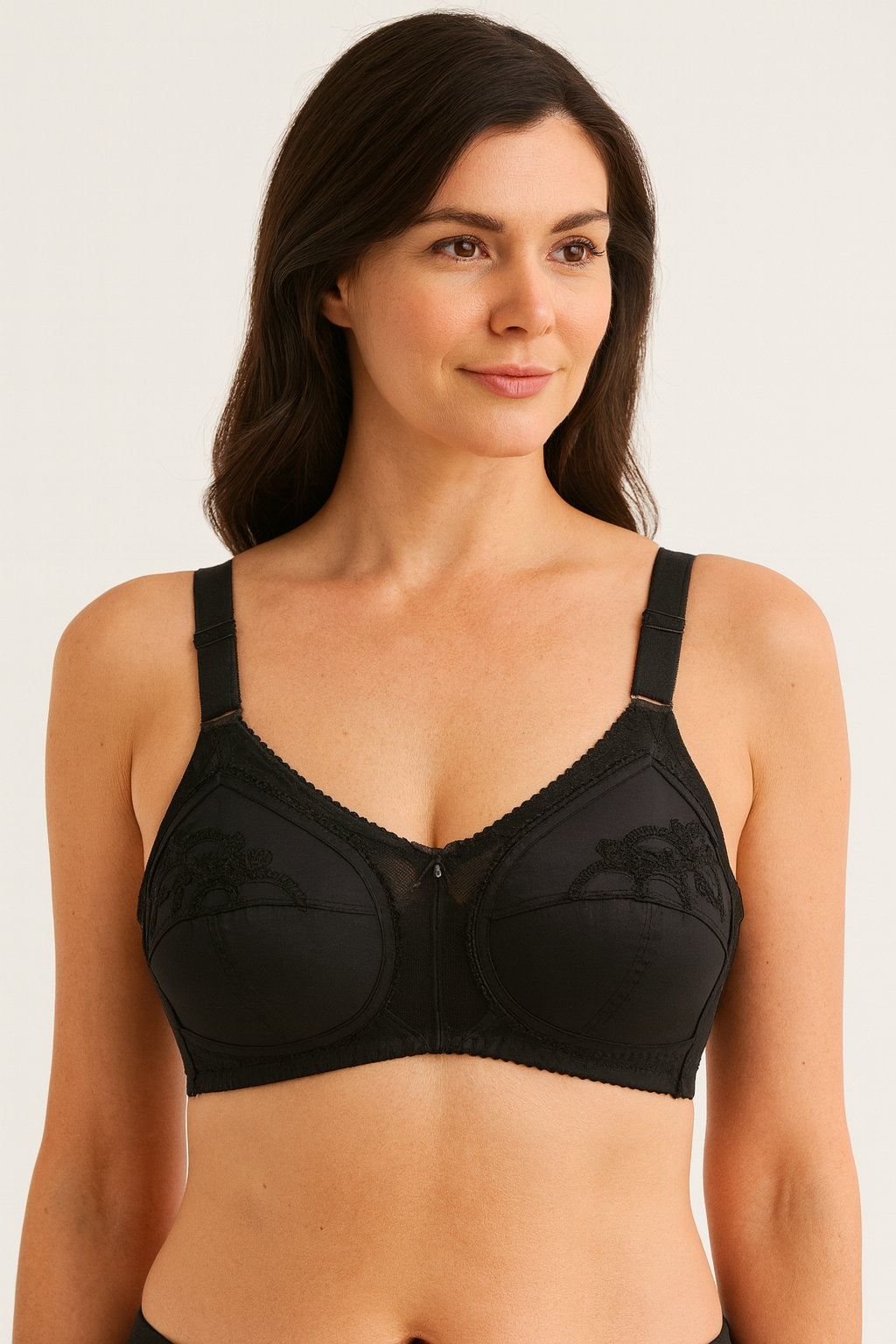 Belleza Lingerie Classic Cotton Bra - Black