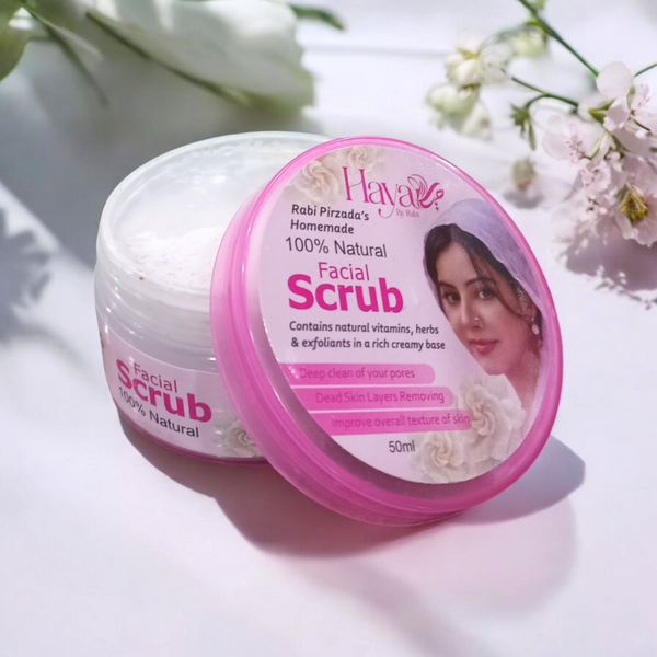 HBR HAYA FACIAL SCRUB (ORGANIC) 50GM