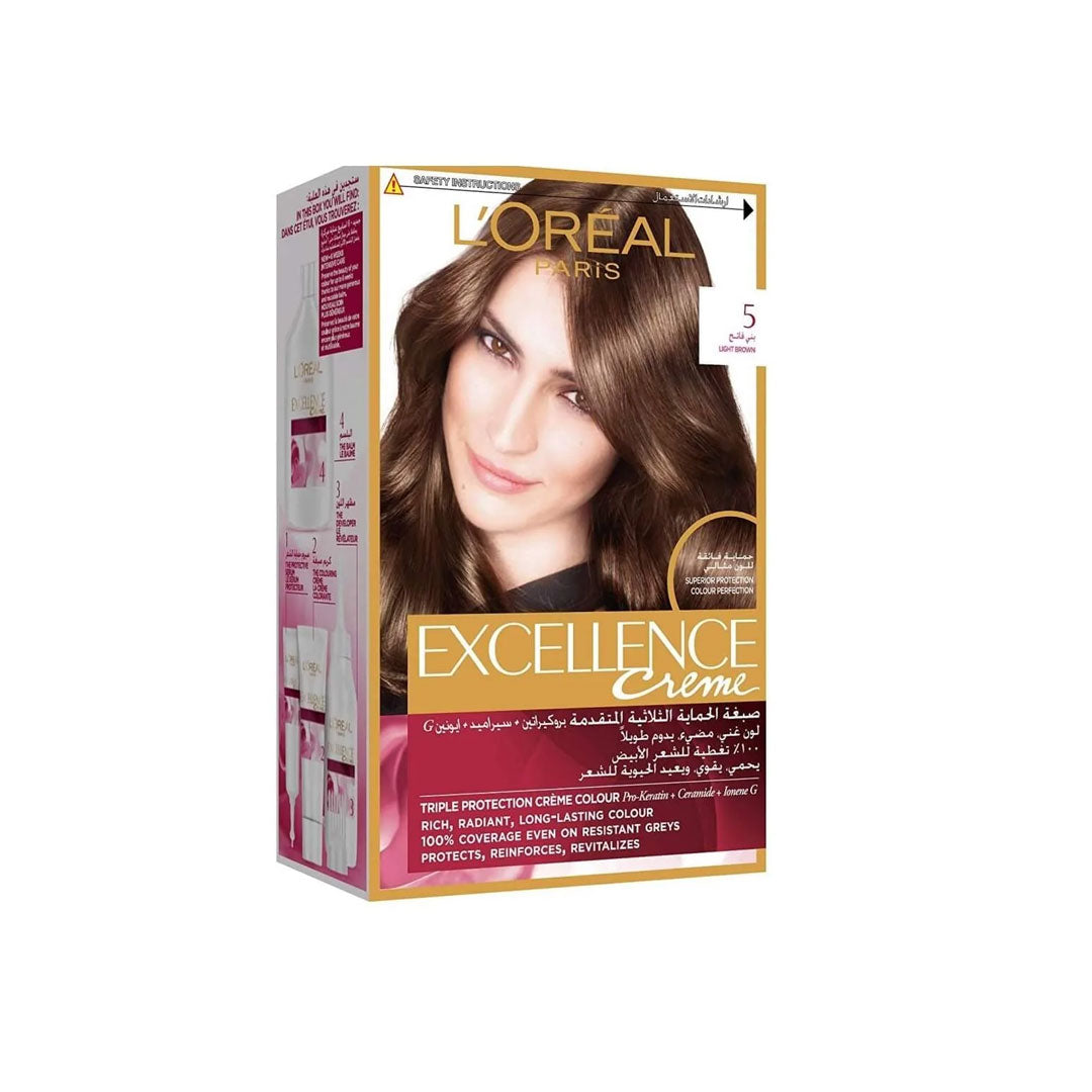 Loreal Excellence Creme Hair Color - 5 Light Brown