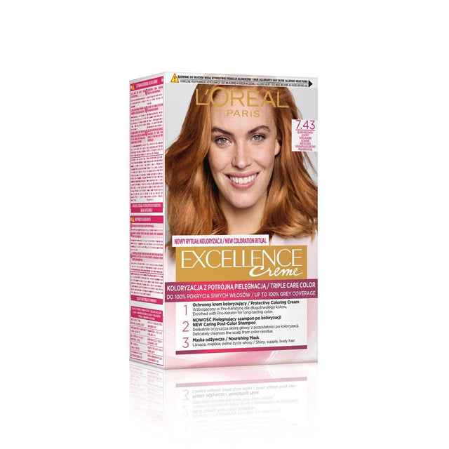Excellence Creme 7.43 Gold Hair Color RIOS