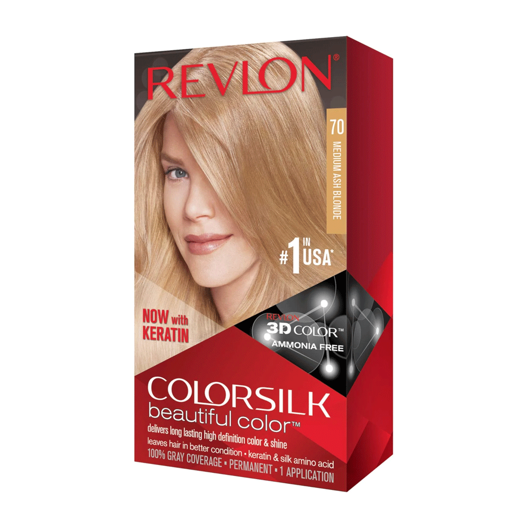 Revlon Silk 70 Medium Ash Blonde Hair Color RIOS