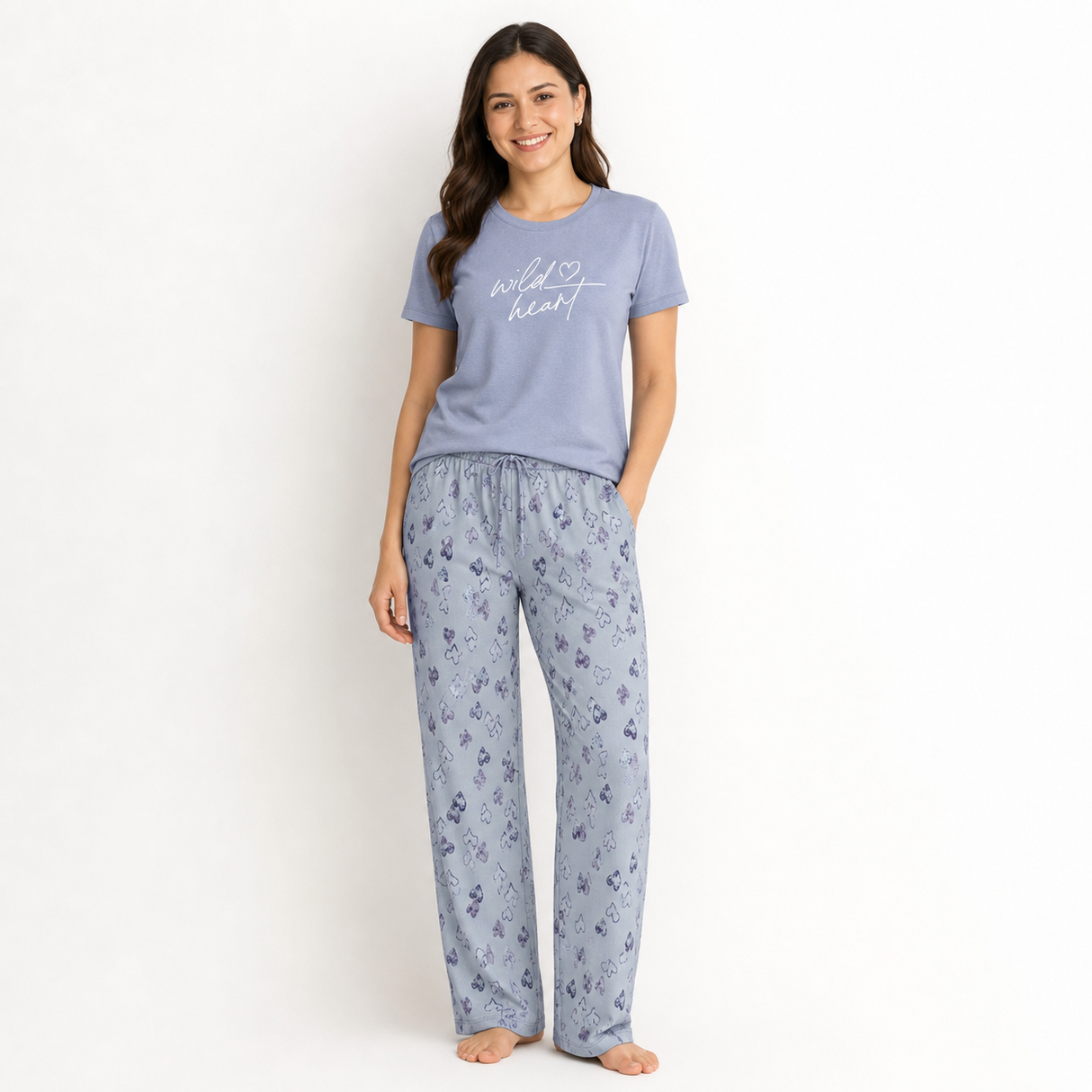 Belleza Lingerie Crew Neck C/Jersey Pajama Set  0097 Multi