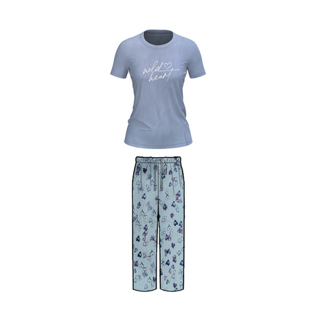 Belleza Lingerie Crew Neck C/Jersey Pajama Set  0097 Multi