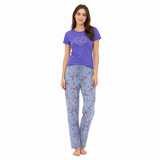 Belleza Lingerie  Crew Neck C/Jersey Pajama Set  0098-Multi