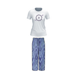 Belleza Lingerie Crew Neck C/Jersey Pajama Set  0103-Multi
