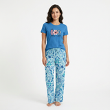 Belleza Lingerie Crew Neck C/Jersey Pajama Set  0107-Multi