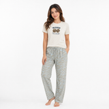 Belleza Lingerie Crew Neck C/Jersey Pajama Set  0109-Multi