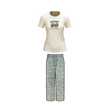 Belleza Lingerie Crew Neck C/Jersey Pajama Set  0109-Multi