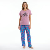 Belleza Lingerie Crew Neck C/Jersey Pajama Set  0110-Multi