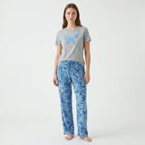 Belleza Lingerie Crew Neck C/Jersey Pajama Set  0111-Multi
