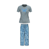 Belleza Lingerie Crew Neck C/Jersey Pajama Set  0111-Multi