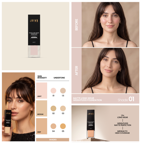 Amrij MATTE LONG WEAR WEIGHTLESS Foundation