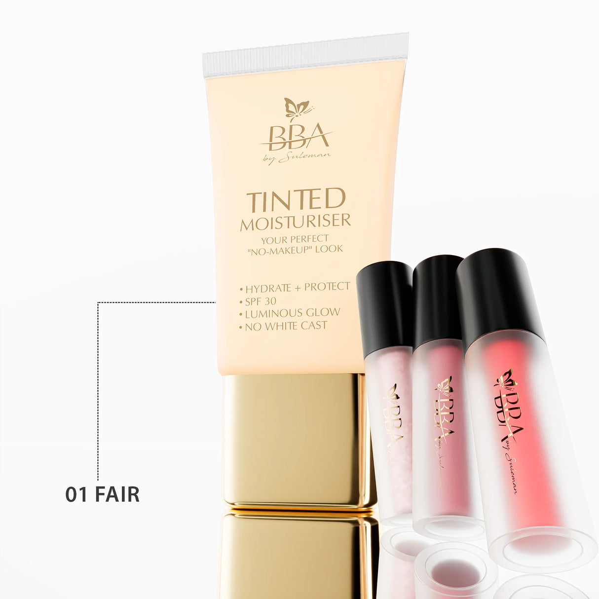 BBA GLASS SKIN TINTED MOISTURISER KIT 02 LIGHT