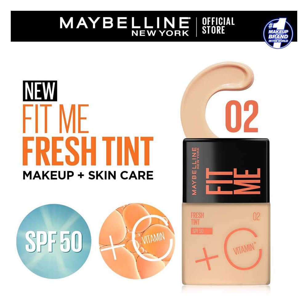 Maybelline Fit Me SPF50 Fresh Tint Foundation 30ml -  02