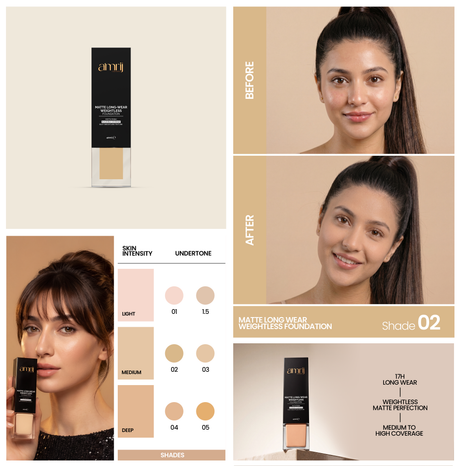 Amrij MATTE LONG WEAR WEIGHTLESS Foundation