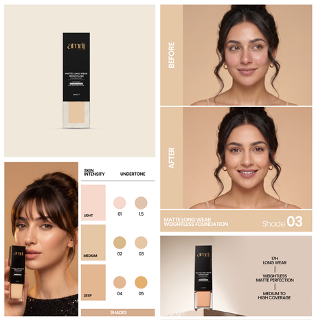 Amrij MATTE LONG WEAR WEIGHTLESS Foundation