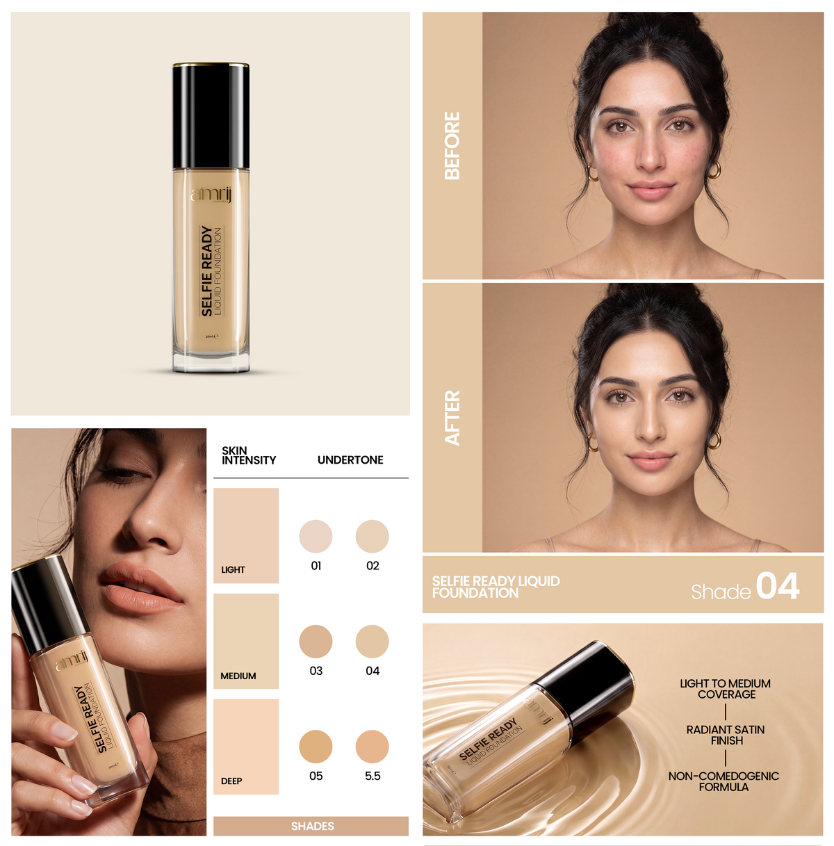 Amrij SELFIE READY LIQUID FOUNDATION