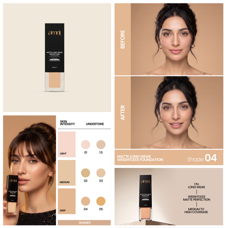 Amrij MATTE LONG WEAR WEIGHTLESS Foundation