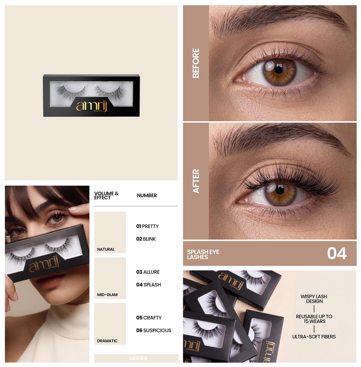 Amrij SPLASH EYE LASHES