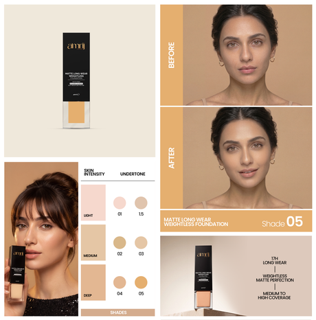 Amrij MATTE LONG WEAR WEIGHTLESS Foundation