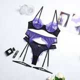 Belleza Lingerie Wired Net Bra Set - 1065