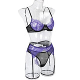 Belleza Lingerie Wired Net Bra Set - 1065