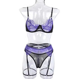 Belleza Lingerie Wired Net Bra Set - 1065