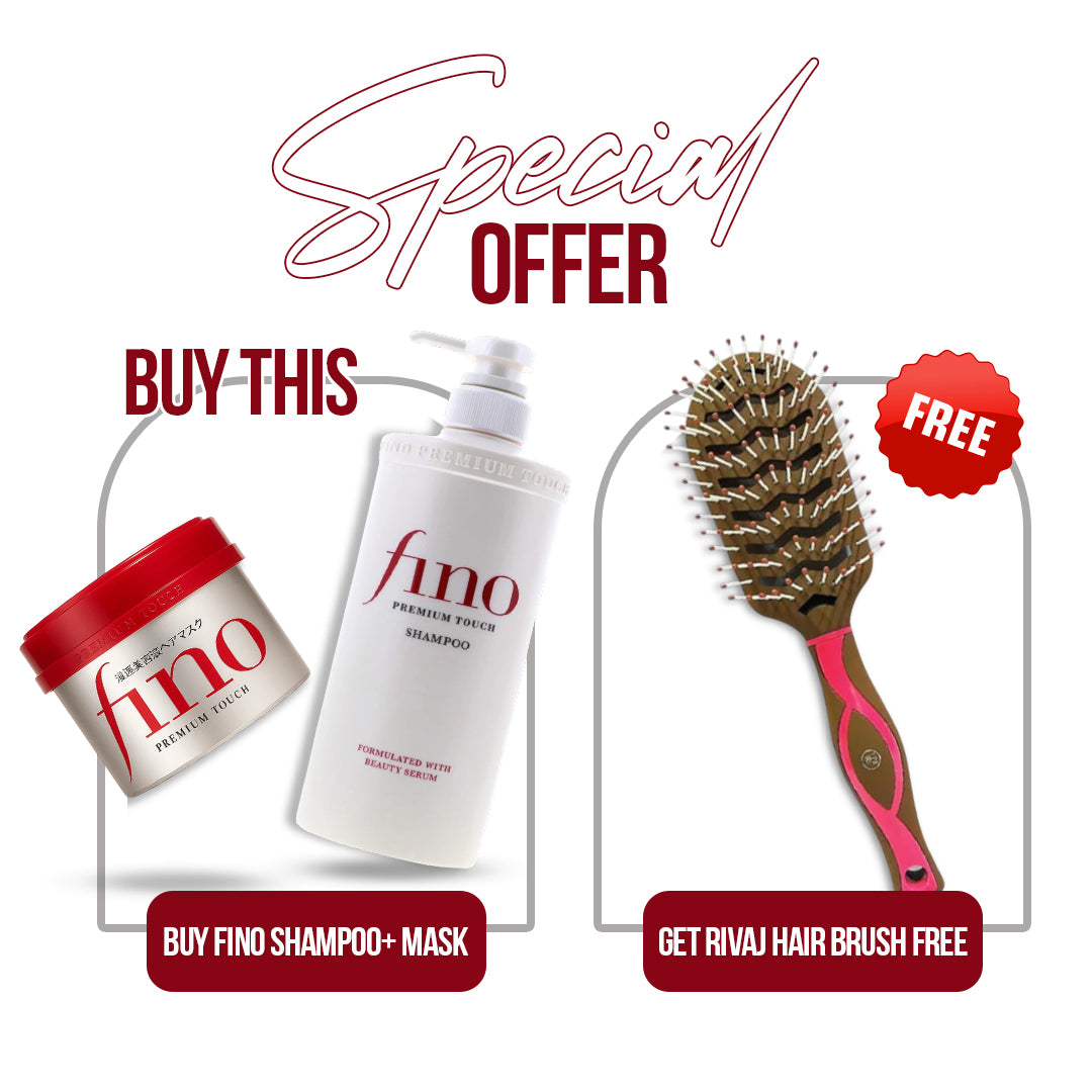 Buy Fino Shampoo + Mask & Get Rivaj Hair Brush FREE