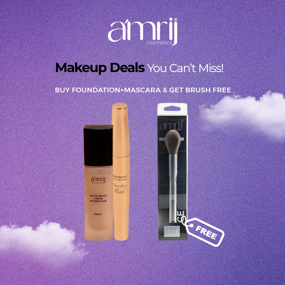 Free Amrij Makeup Brush with Amrij Combo 2