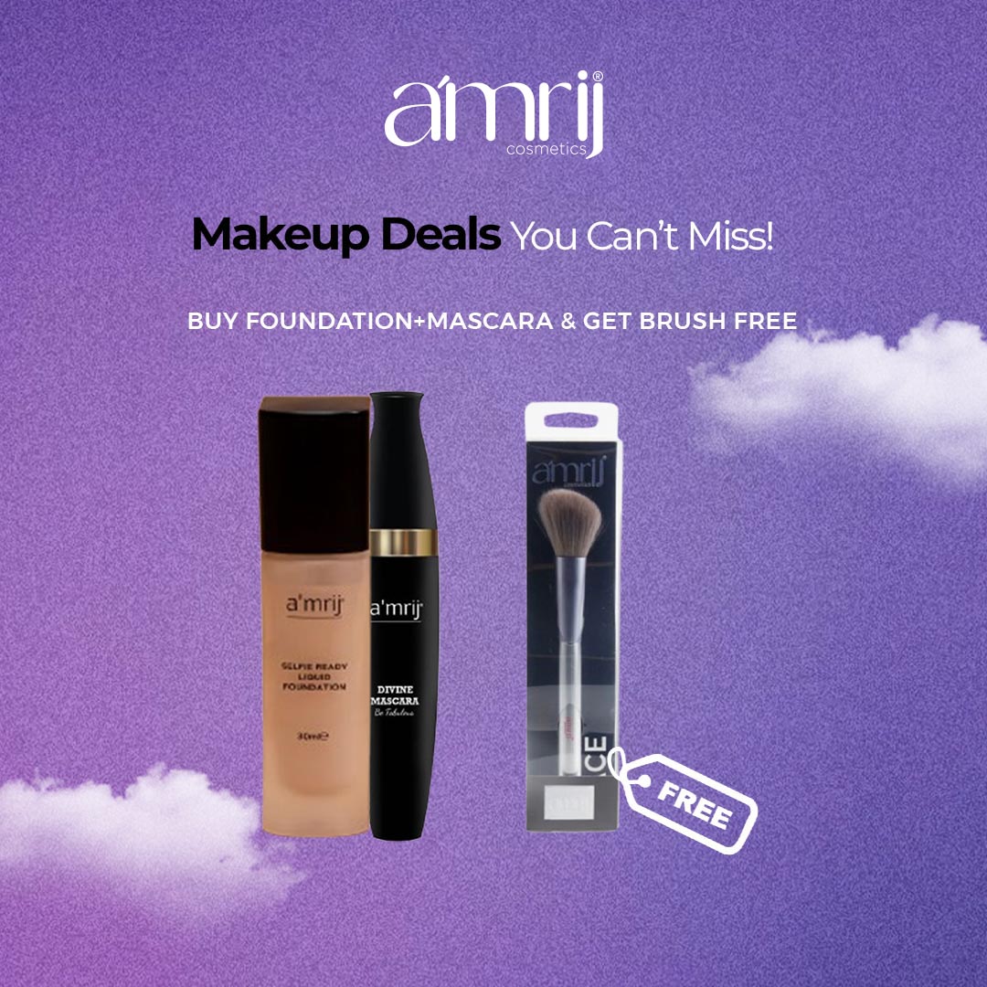 Free Amrij Makeup Brush with Amrij Combo 3