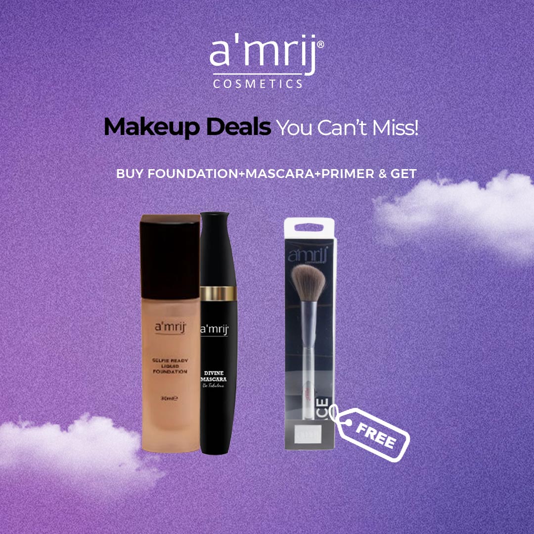 Free Makeup Brush with Amrij Combo 5