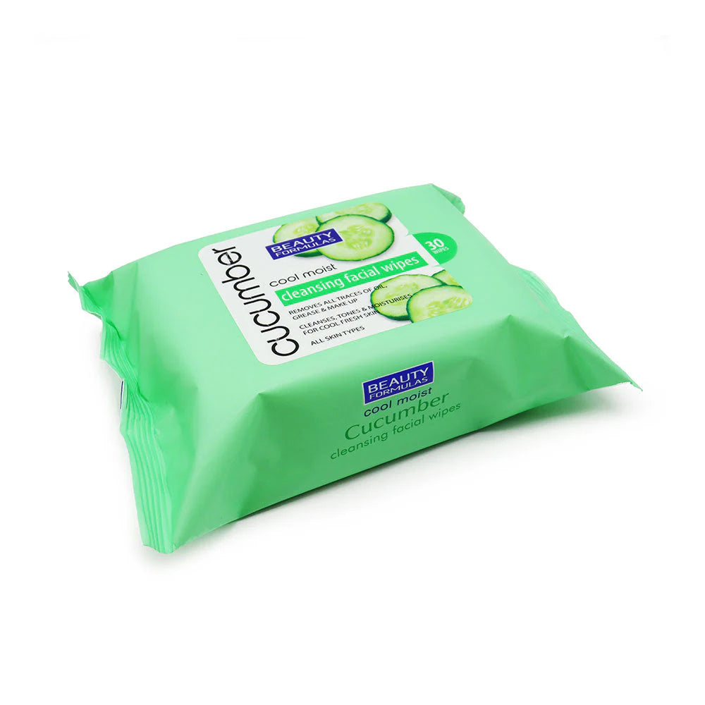 Beauty Formulas Cool Cucumber Cleansing Facial Wipes 30S
