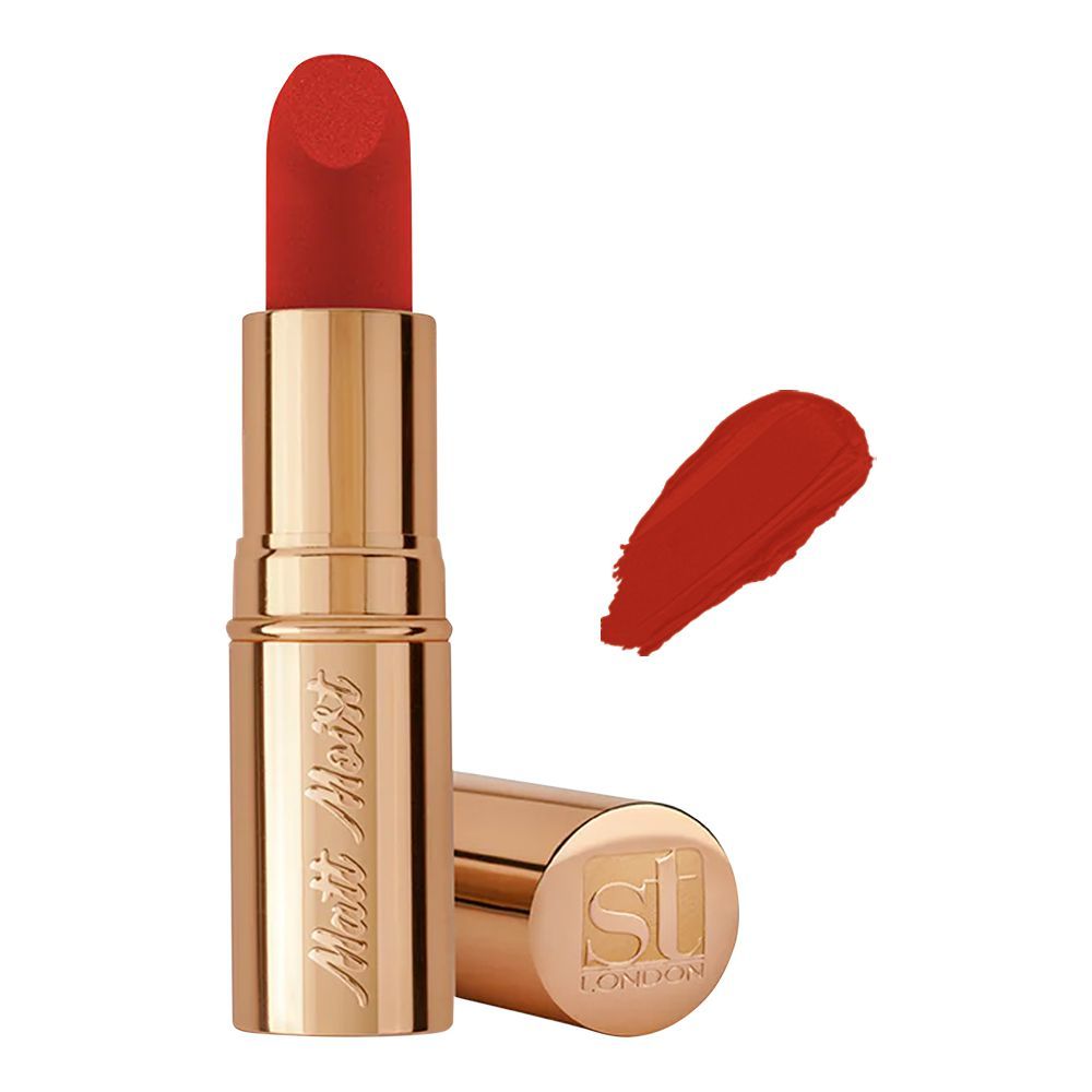 ST.LONDON NEW MATT MOIST.LONG-LASTING LIPSTICK-DEATH BY RED