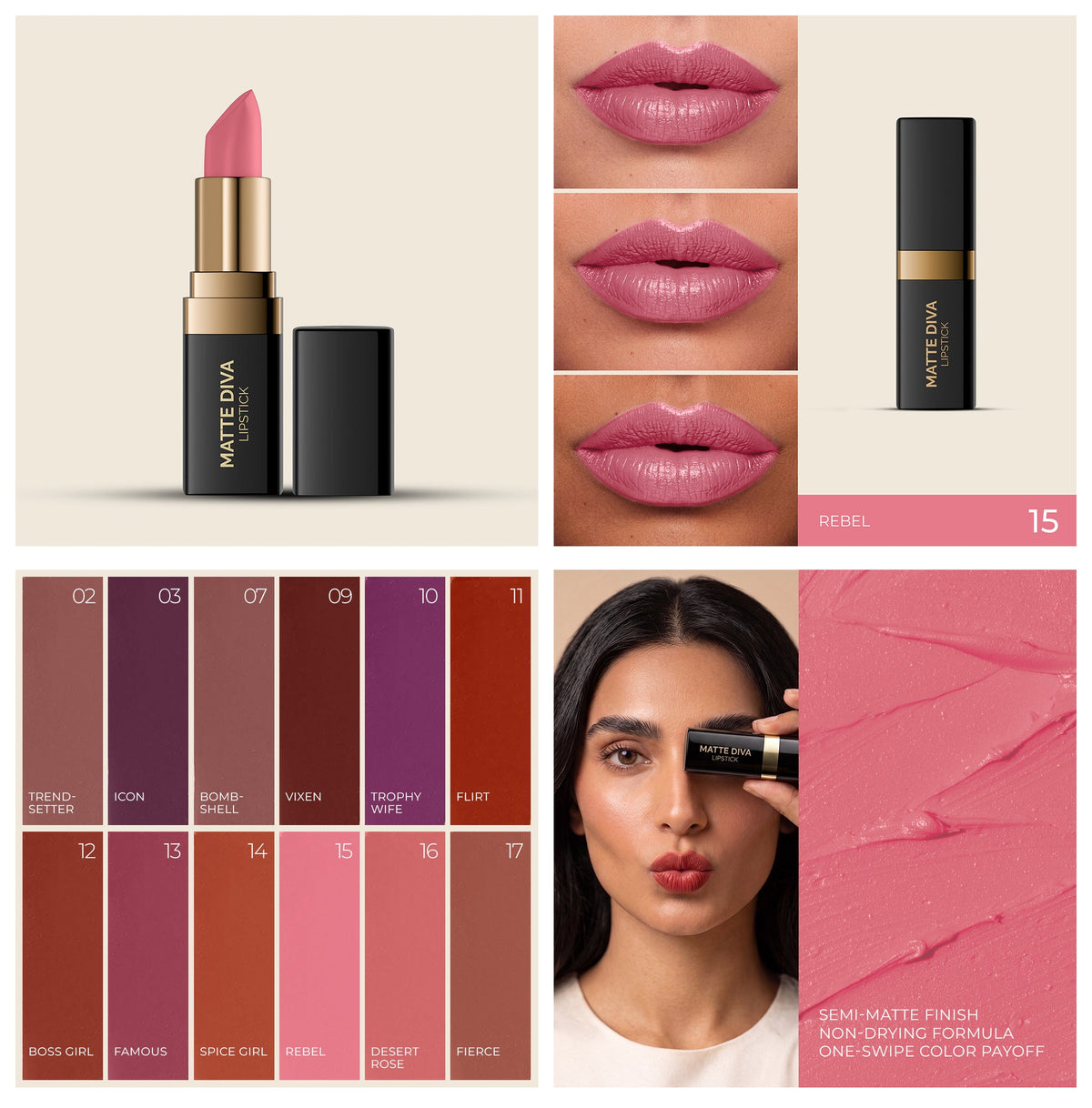 Amrij MATTE DIVA LIPSTICK