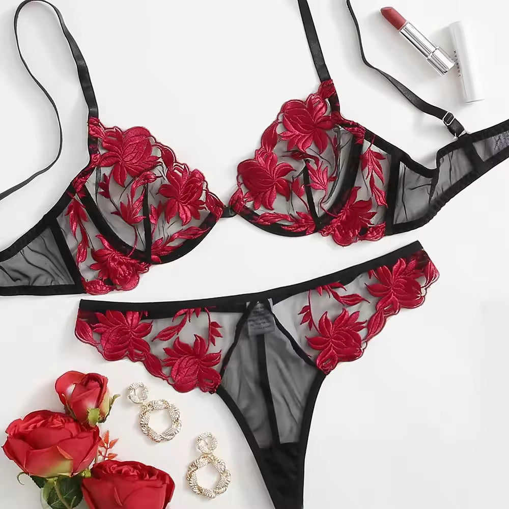 Belleza Lingerie Wire Non Padded Bra Set - 2033