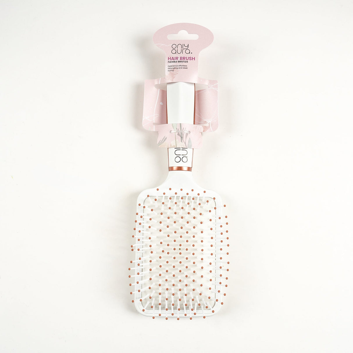 ONLYAURA WHITE SQUARE PADDLE HAIRBRUSH 2288E-I