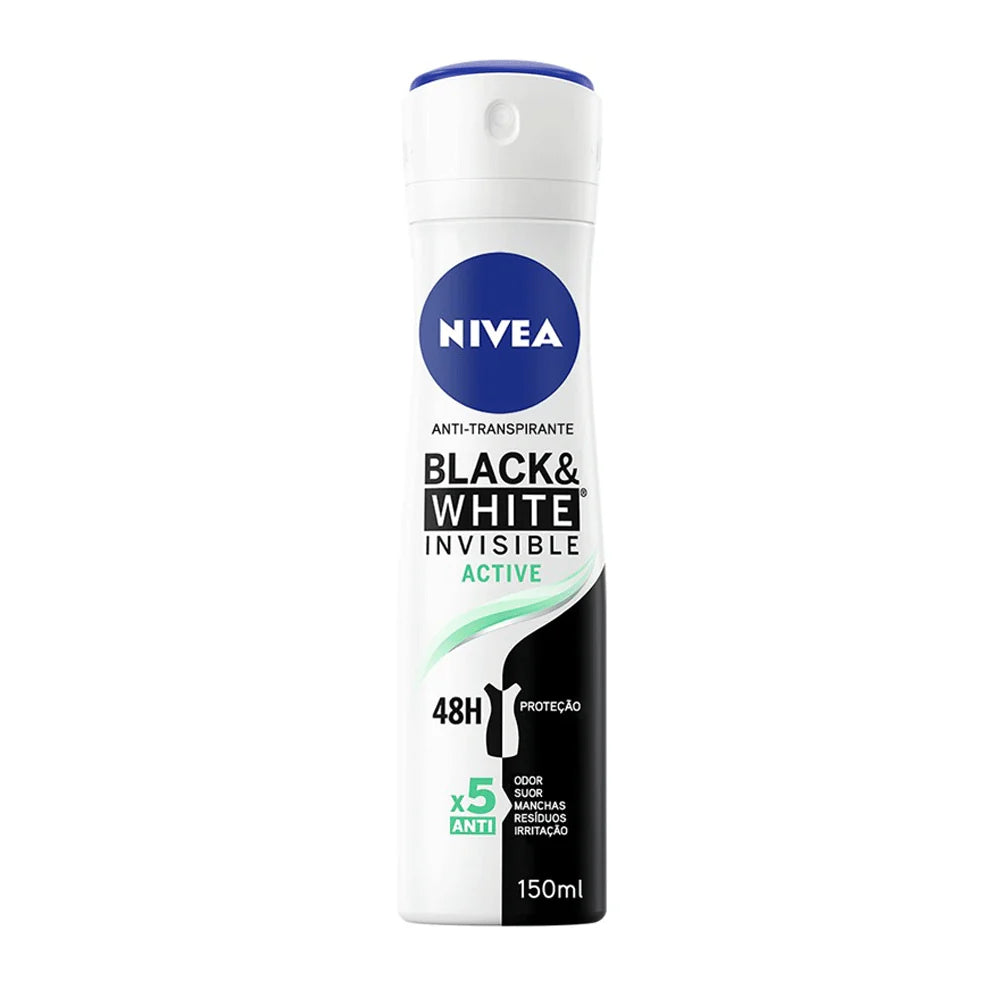 Nivea Women Invisible White & Black Active Body Spray 150ml